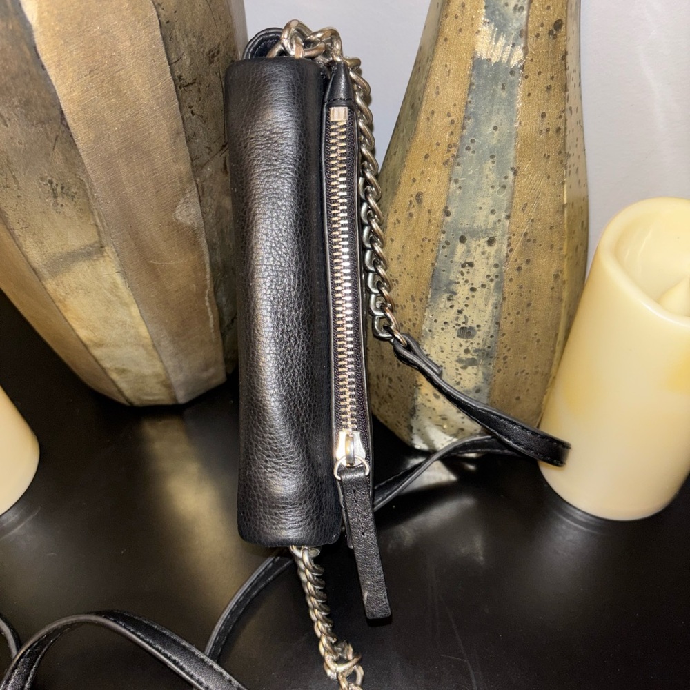 Vince Camuto Black Pebbled Leather Crossbody Bag, - Picture 9 of 11